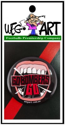 Bombers 55mm Teeth Button Badge FREE POSTAGE